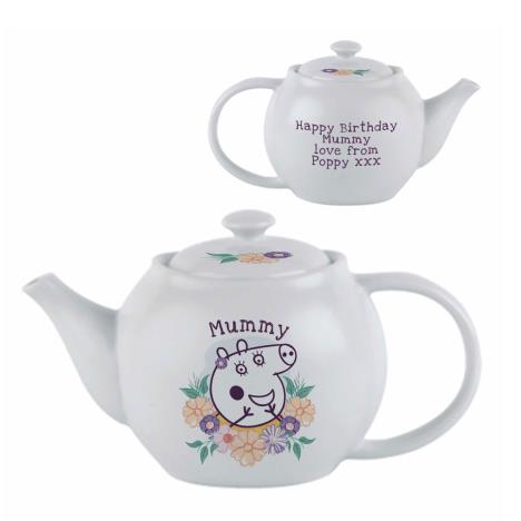 Personalised Peppa Pig Mummy Pig Floral Teapot £24.99